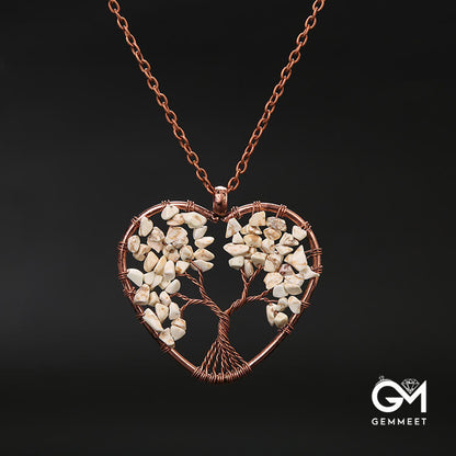 Crystal Tree of Life Copper Necklace