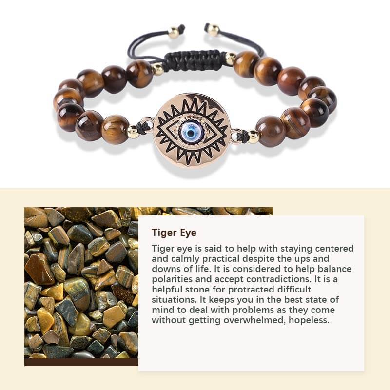 Tiger Eye Evil Eye Protection Bracelet