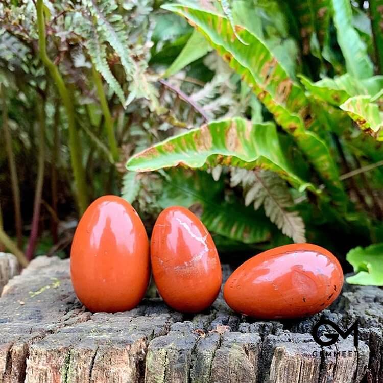 Easter Red Jasper Fire Spirit Crystal Egg