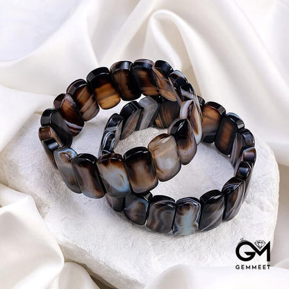 Sardonyx Rectangular Beads Bracelet