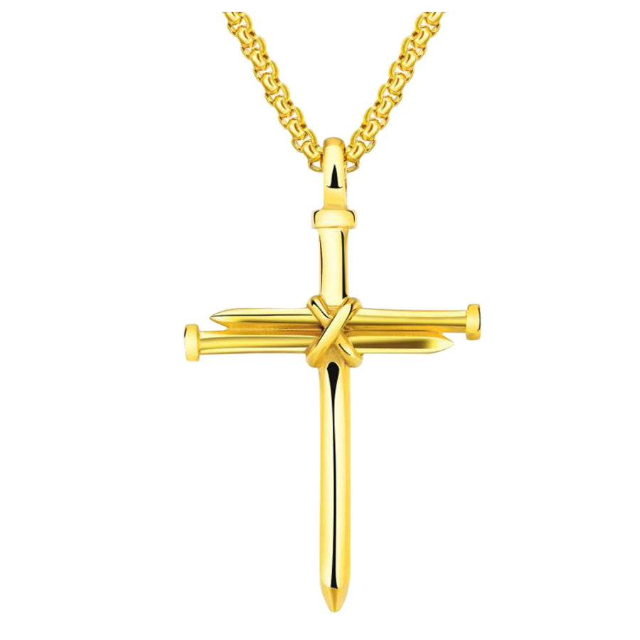 Stainless Nail Cross Necklace