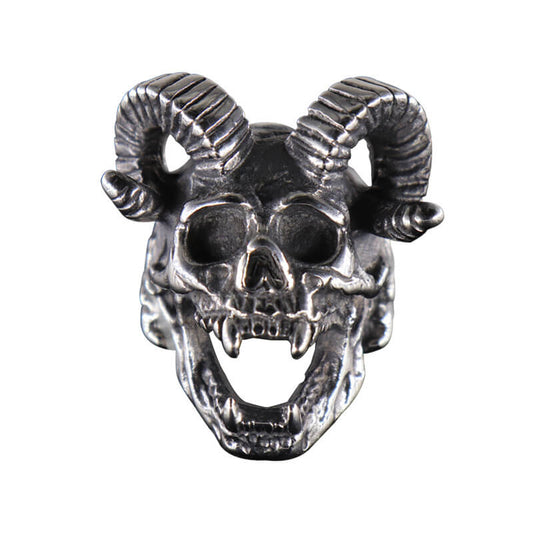 Sheephead Titanium Steel Skull Ring for Men