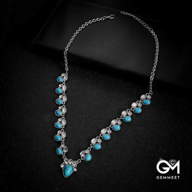 Fashionable Bohemia Turquoise Necklace