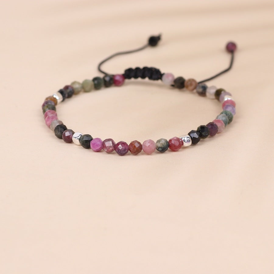 Tourmaline Woven String Crystal Bracelet