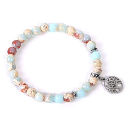 Life of Tree Symbol Amazonite Bead Bracelet