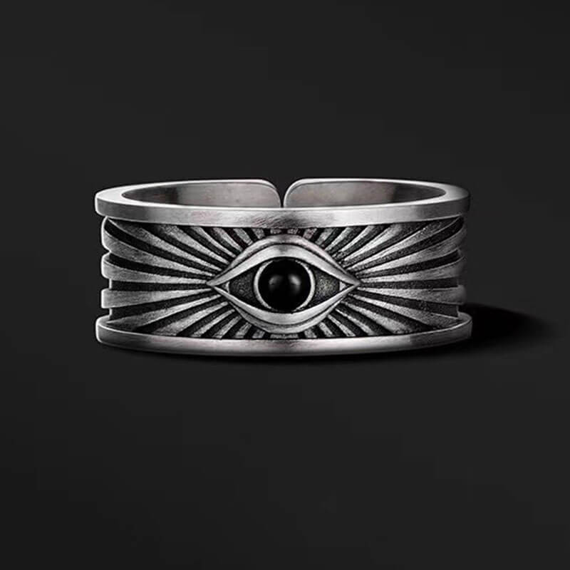 Vintage Men's Eye Of God Rising Sun Ring