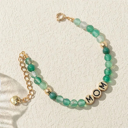 "For Mom"- Green Aventurine Wealth Bracelet