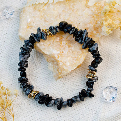 Irregular Stone Crystal Crushed Beads Bracelet