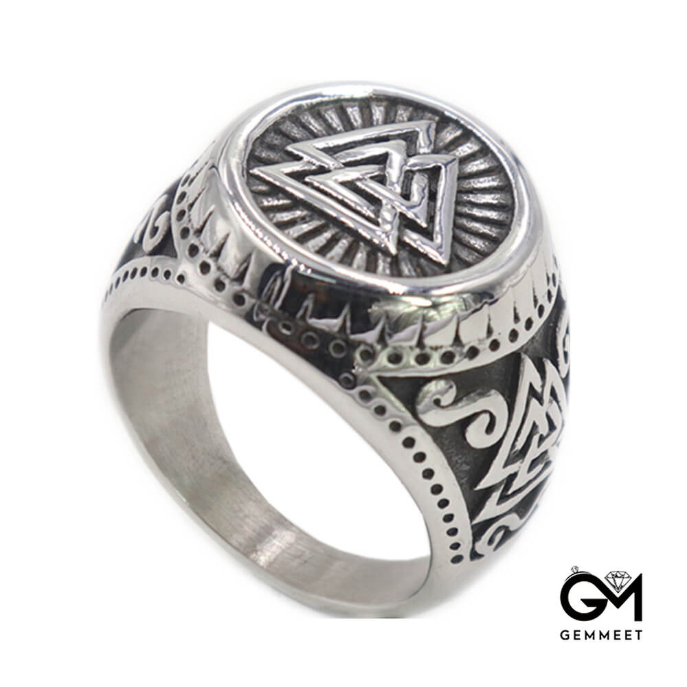 Hip Hop Totem Stainless Steel Men's Ring