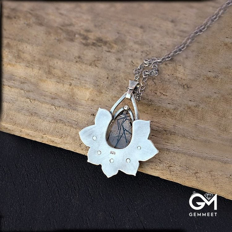 Double Lotus Opal Necklace