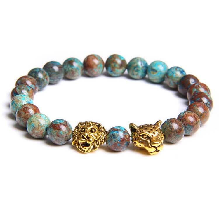 Tiger Eye Lion Panther Beads Bracelet