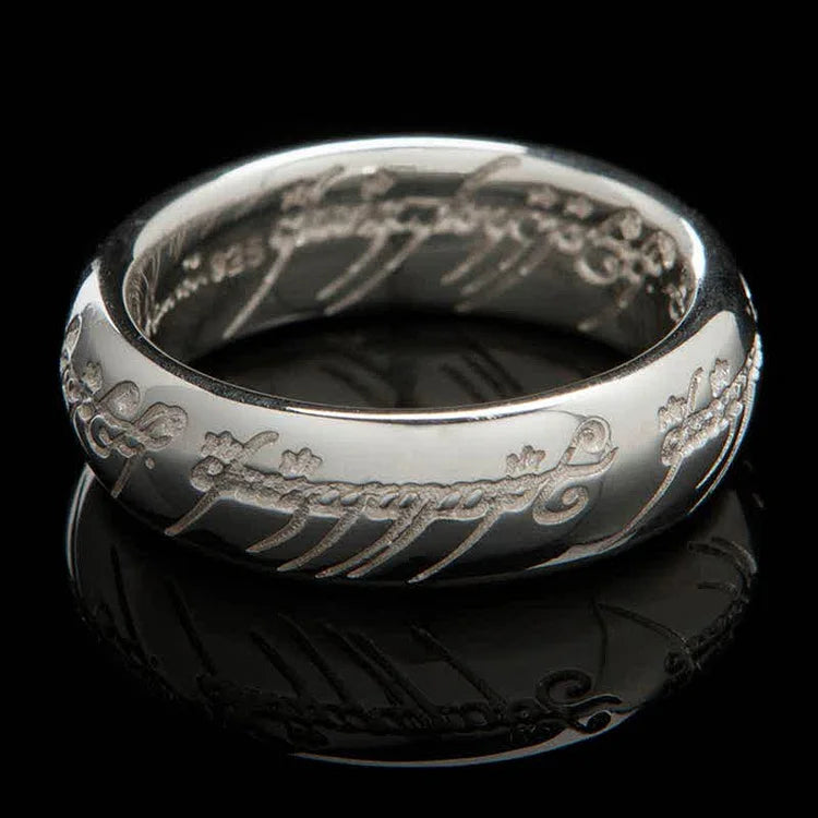 THE ONE RING - Gold Plated Tungsten with Dark Tongue of Mordor