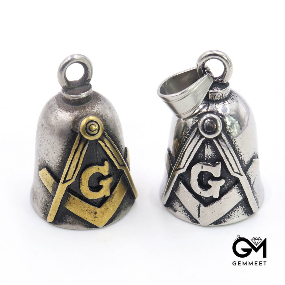 Mystery Masonic Bell Pendant Necklace