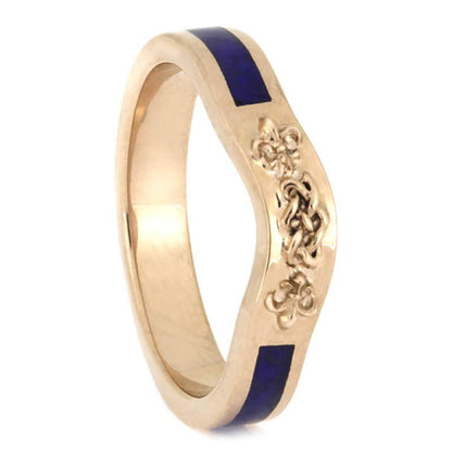 Celtic Knot Lapis Lazuli Bridal Ring Set