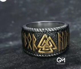 Odin Symbol Viking Rune Ring for Men