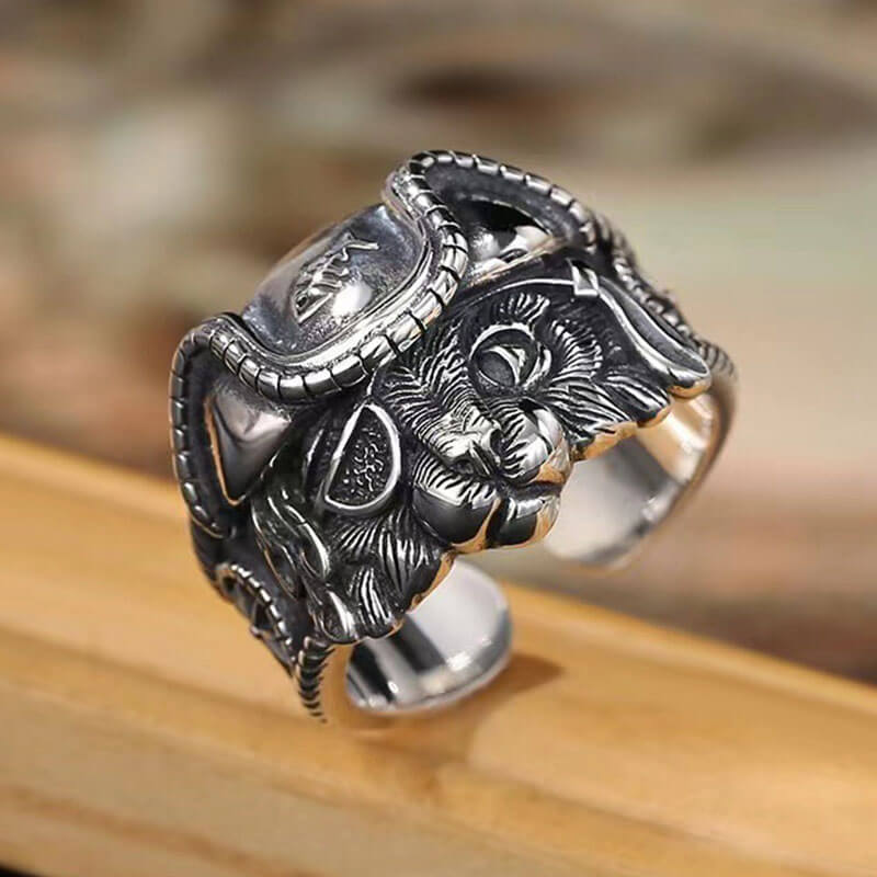 Pirate Stray Cat Vintage Cyclops Exaggerated Ring