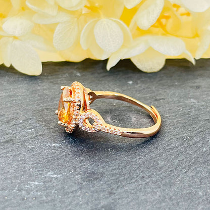 Faxul Morganite and Zircon Ring