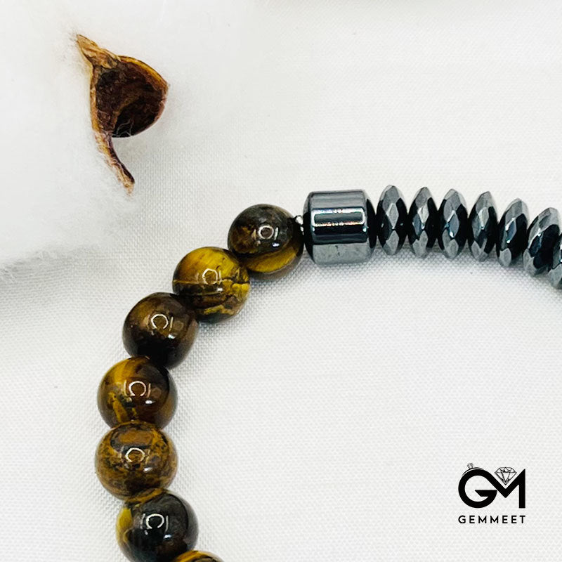 Tiger Eye Hematite Fashion Bracelet