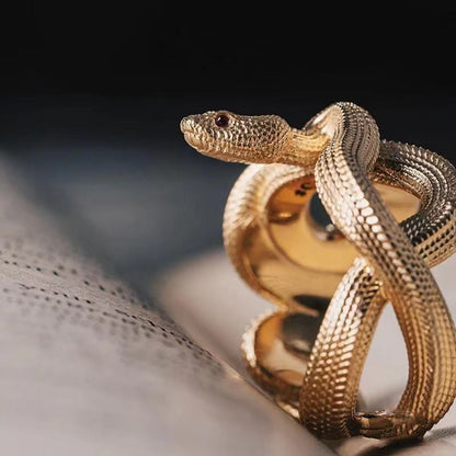 Men's Vintage Golden Pit Viper Ring