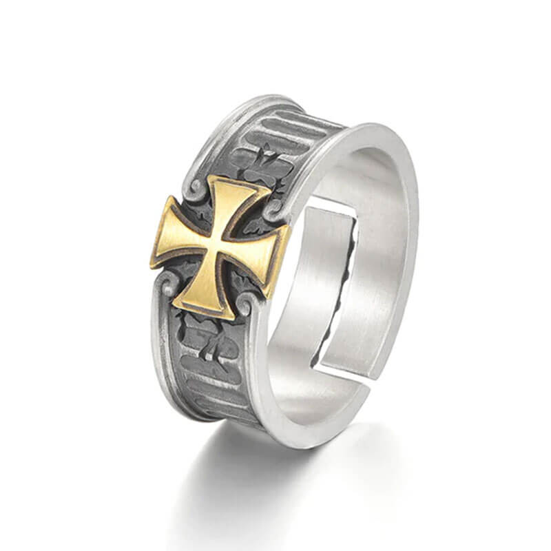 Fashion Men's Punk Hip Hop Cross Rings