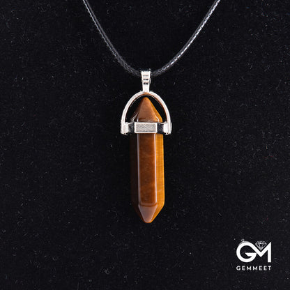 Synthetic Crystal Agate Hexagon Pendant