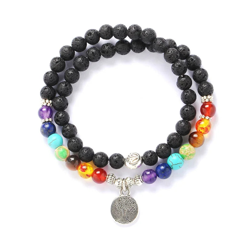 Chakra Tree Of Life Lotus Symbol Bracelet