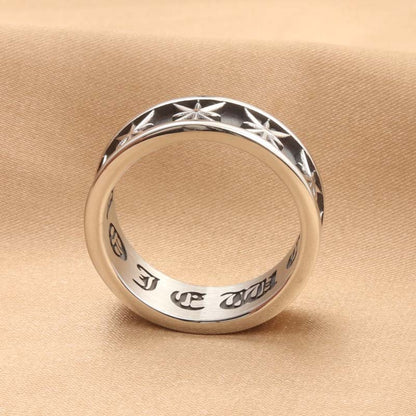 Starry Sky Octagon Retro Trendy Men's Ring