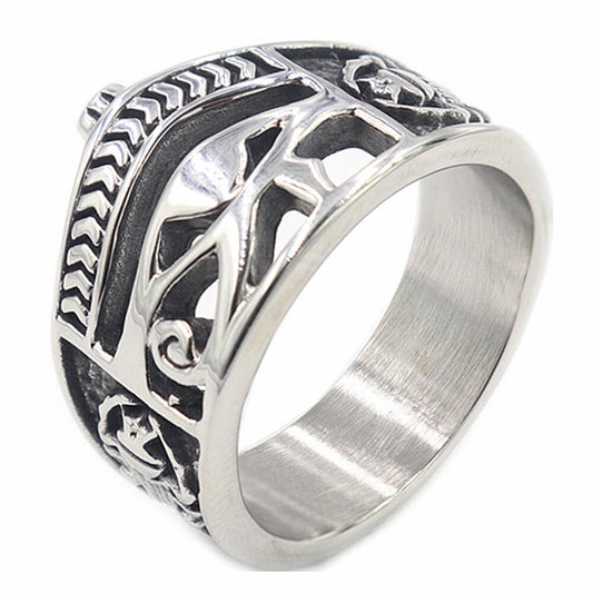 Vintage Stainless Steel Eye Ring with Personality