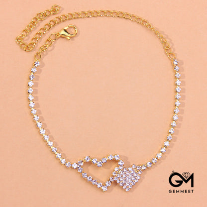 Summer Hollow Heart Anklet