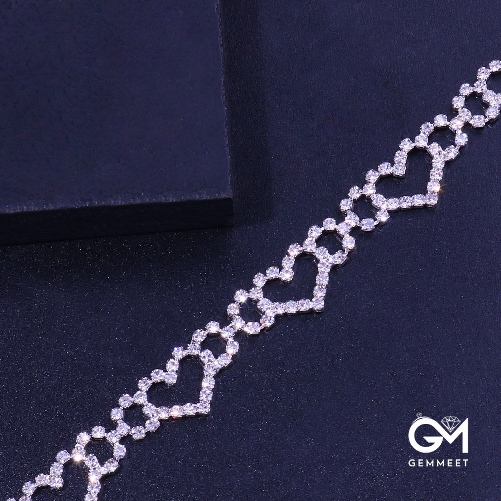 Light Luxury Hollow Love Zircon Anklet