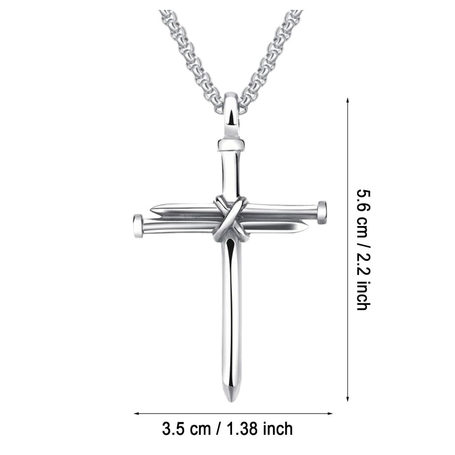 Stainless Nail Cross Necklace