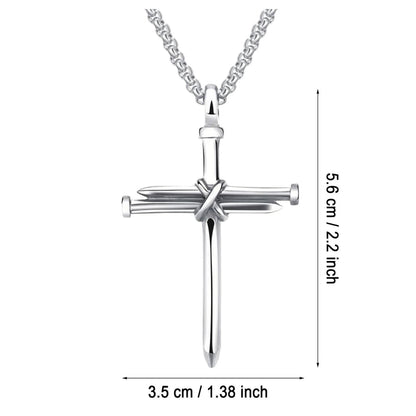 Stainless Nail Cross Necklace