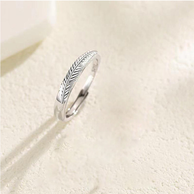 'Stay With You' Feather Couple Ring