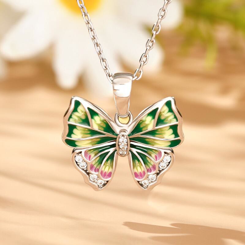 "Mystical Butterfly" Sterling Silver Zircon Necklace & Earrings & Ring