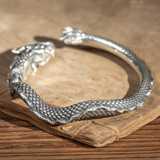 Vintage Dragon Head Dragon Pattern Bracelet