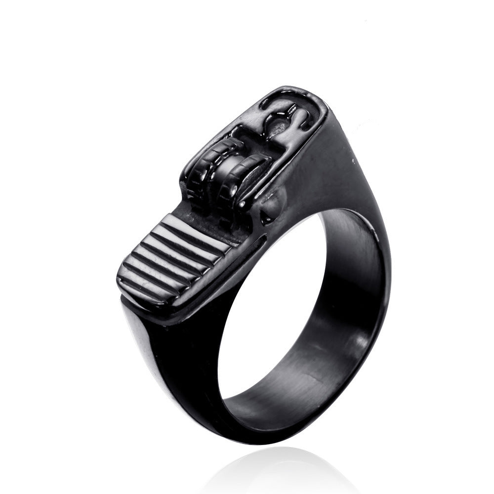 Creative Lighter Men's Vintage Stainless Steel Ring