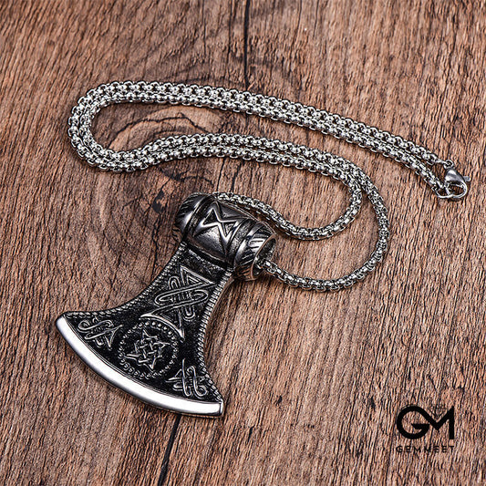 Titanium Steel Hokkaido Wekyo Axe Necklace