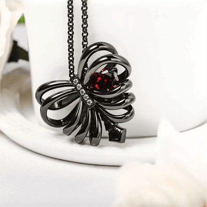 Women's Black Gothic Rib Cage Necklace