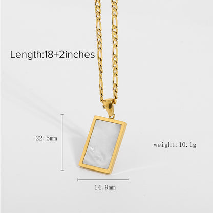 Elegant Rectangle Mirror Boho Necklace