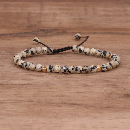 Spotted Stone Bead Bracelet