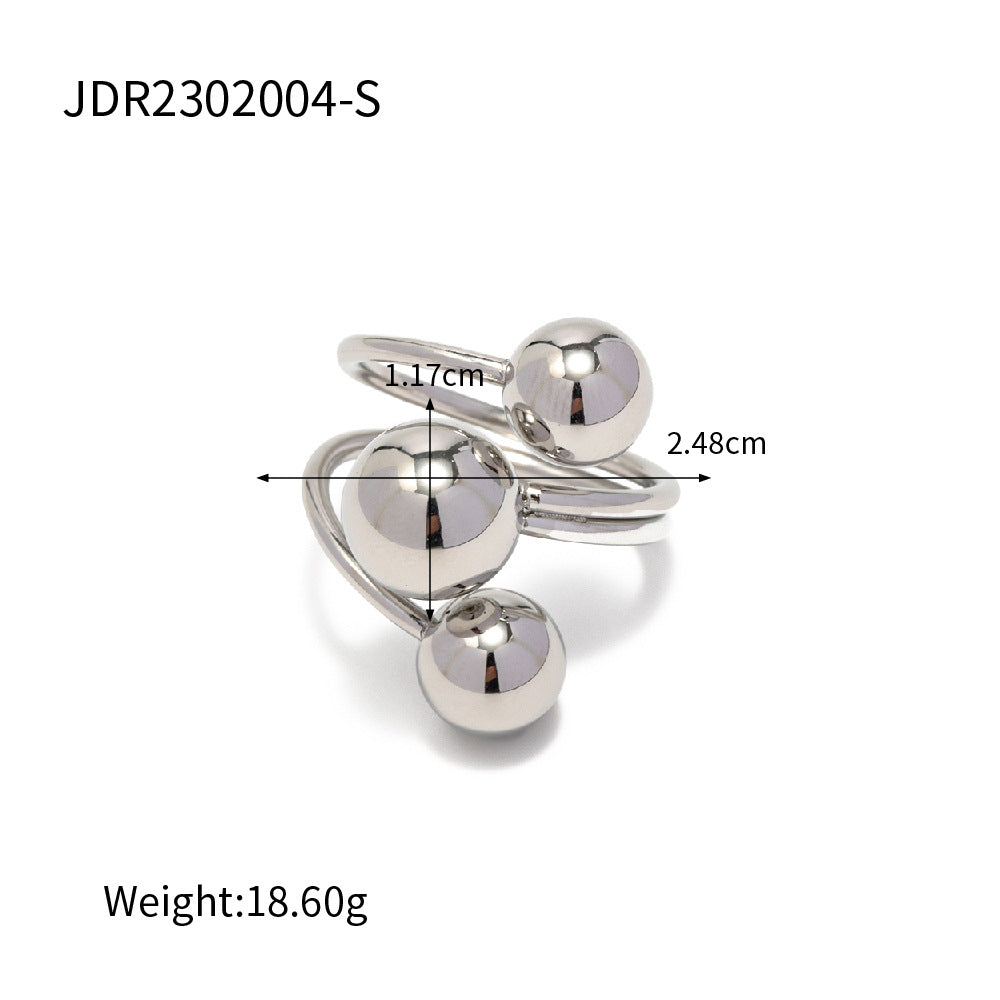 Stainless Steel Spherical Open Ring