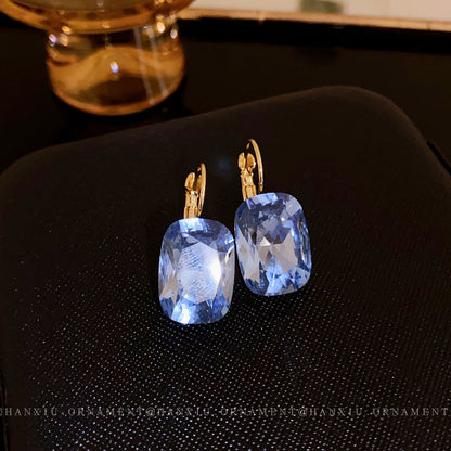 Zircon Square Ear Buckle Geometric Earrings