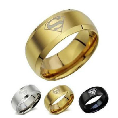 Superman Logo Titanium Steel Ring