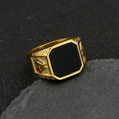 Retro Viking Faith Tiger Eye Ring