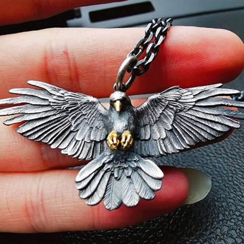 Men's Hip Hop Crow Winged Eagle Necklace