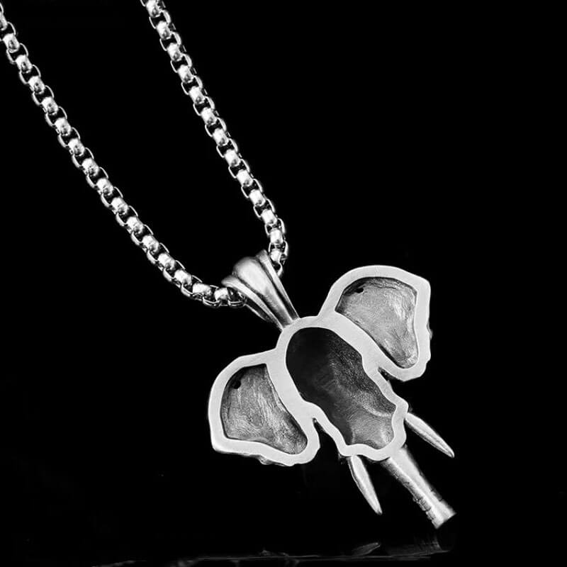 Vintage New Street Hip Hop Elephant Animal Necklace