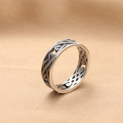 Hollow Pattern Retro Trendy Men's Ring