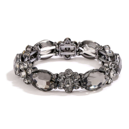 Women's Oval Rhinestone Stretchy Bracelet