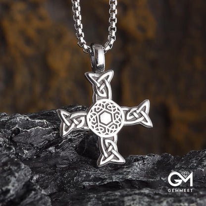 Alloy Hollow Cross Pendant Necklace