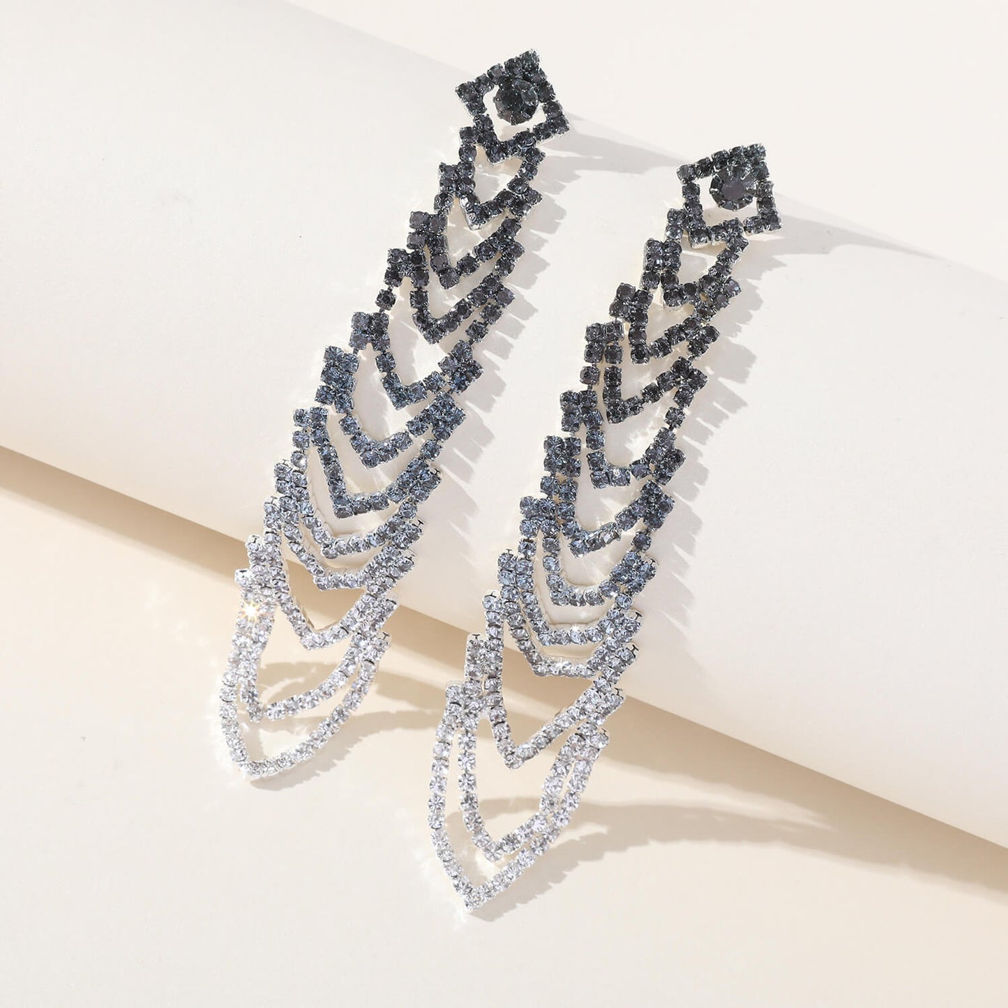 Christmas Series Inlaid Zircon Exaggerated Long Earrings